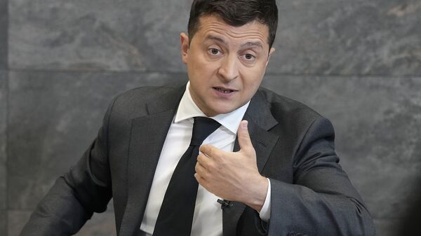 Президент Украины Владимир Зеленский во время пресс-конференции (14 июня 2021). Киев - Sputnik Армения