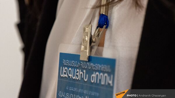 Бейдж аккредитованного Национальным Собранием сотрудника прессы  - Sputnik Армения