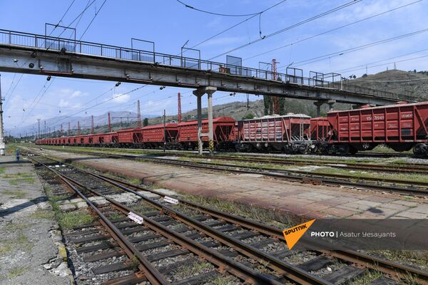 Железнодорожный состав на станции Ванадзора - Sputnik Արմենիա