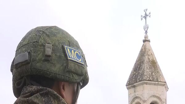 Российские миротворцы обеспечили безопасность паломников при посещении комплекса Амарас - Sputnik Արմենիա