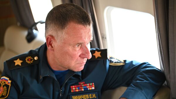 Министр МЧС России Евгений Зиничев во время совещания (6 августа 2021). Москвa - Sputnik Армения