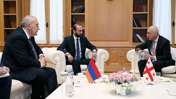 Встреча министров иностранных дел Армении и Грузии Арарата Мирзояна и Давида Залкалиани (8 сентября 2021). Тбилиси - Sputnik Армения