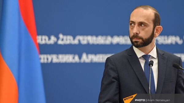 Совместная пресс-конференция глав МИД Армении и Словакии Арарата Мирзояна и Ивана Корчока (14 сентября 2021). Еревaн - Sputnik Արմենիա