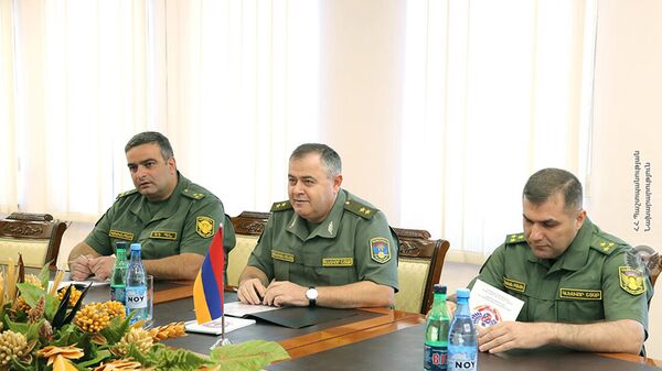 Начальник генштаба Артак Давтян принял новоназначенного военного атташе США в Армении полковника Грегори Пайпса (15 сентября 2021). Еревaн - Sputnik Армения