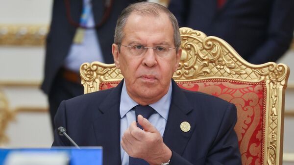 Министр иностранных дел РФ Сергей Лавров во время заседания Совета коллективной безопасности ОДКБ (16 сентября 2021). Душанбе - Sputnik Армения