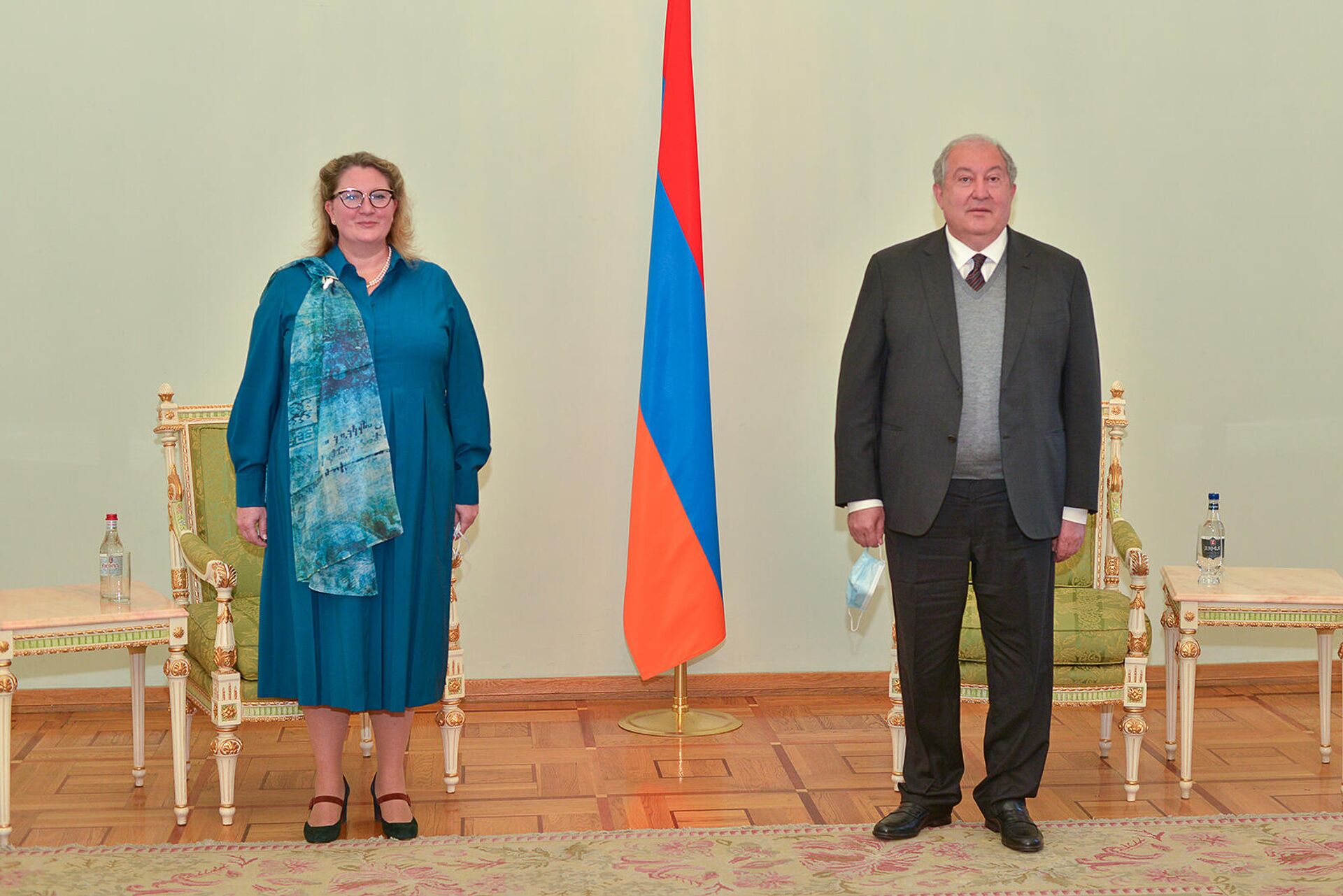 Նախագահ Արմեն Սարգսյանն ընդունել է ՀՀ-ում Նորվեգիայի նորանշանակ արտակարգ և լիազոր դեսպան Հելենե Սանդ Անդրեսենին։ Նախագահ Արմեն Սարգսյանն ընդունել է ՀՀ-ում Նորվեգիայի նորանշանակ արտակարգ և լիազոր դեսպան Հելենե Սանդ Անդրեսենին։ - Sputnik Արմենիա, 1920, 19.10.2021