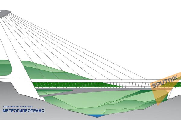 Эскиз нового моста через Разданское ущелье от АО Метрогипротранс - Sputnik Армения