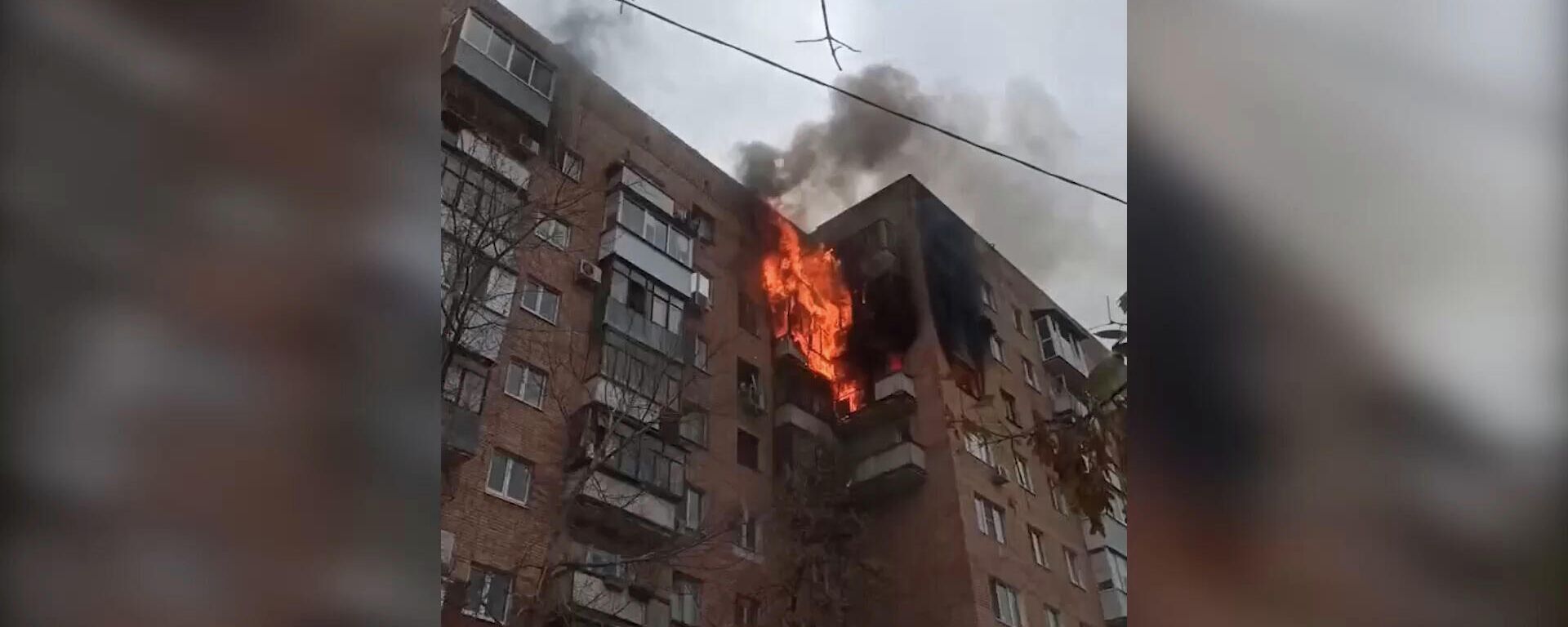 Пожар в девятиэтажном доме в Самаре - Sputnik Արմենիա, 1920, 20.10.2021