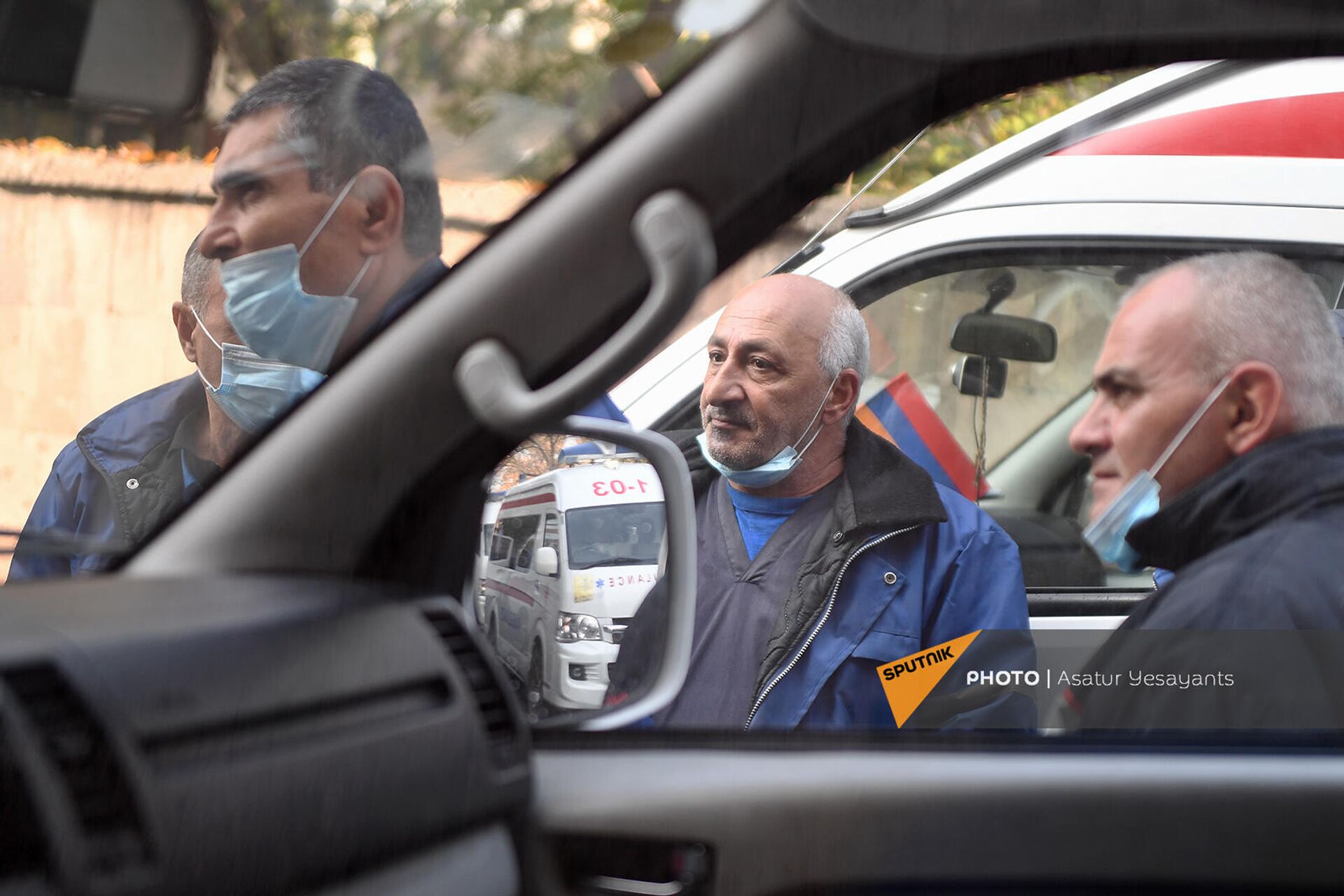 «Շտապ օգնության» ծառայության վարորդների բողոքի ակցիան (2 նոյեմբերի, 2021թ․)․ Երևան «Շտապ օգնության» ծառայության վարորդների բողոքի ակցիան (2 նոյեմբերի, 2021թ․)․ Երևան - Sputnik Արմենիա, 1920, 02.11.2021
