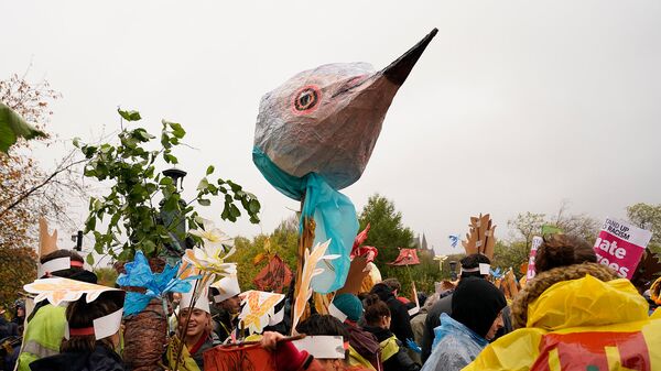 Акция протеста во время Конференции ООН по изменению климата (COP26) (6 ноября 2021). Глазго - Sputnik Армения