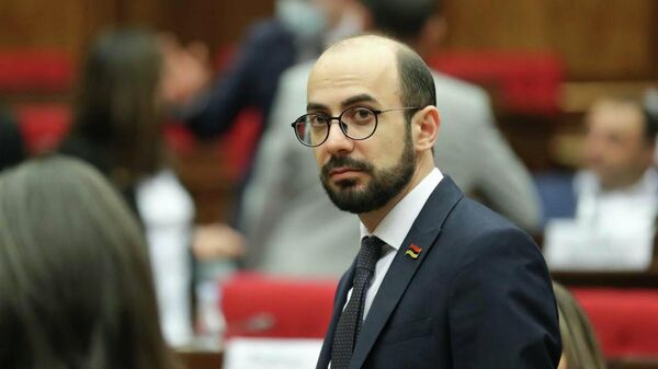 Новоизбранный секретарь фракции Гражданский договор Артур Ованнисян - Sputnik Армения