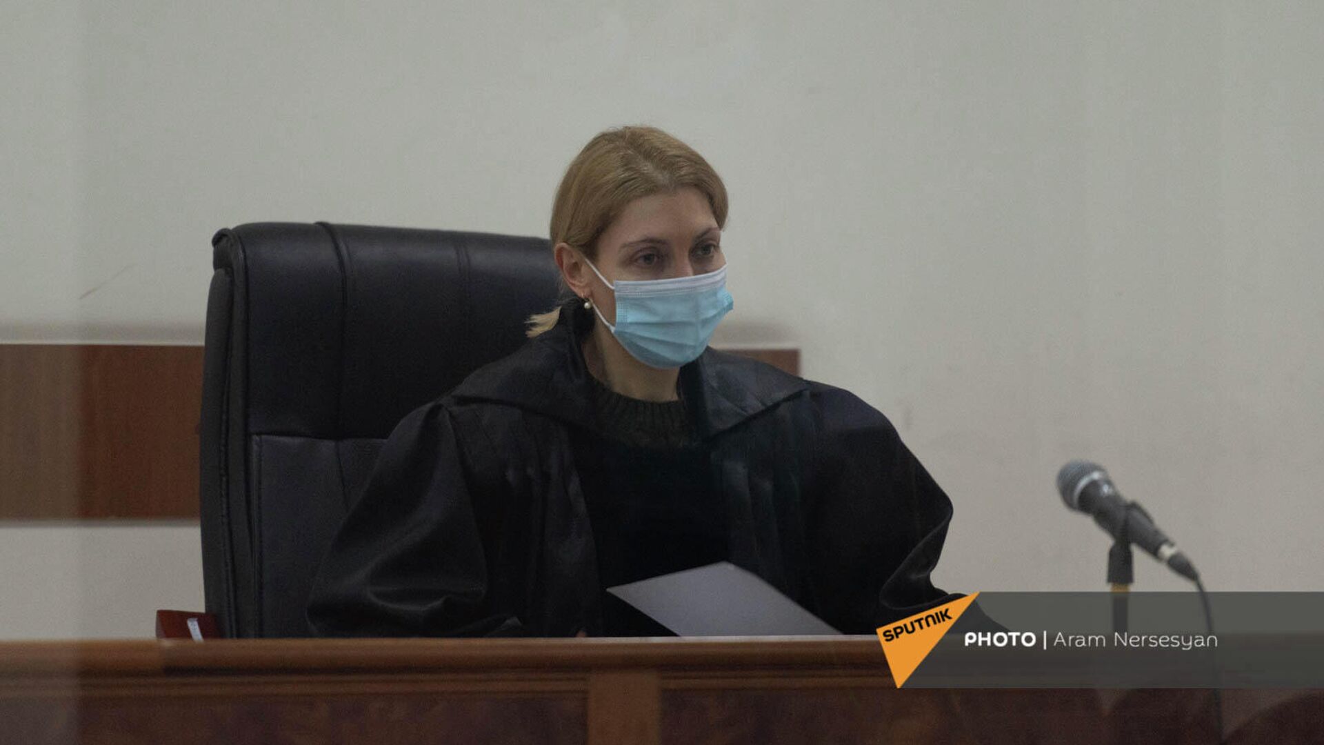 Судья Анна Данибекян на судебном заседании по делу 1 марта (16 ноября 2021). Еревaн - Sputnik Армения, 1920, 15.02.2022