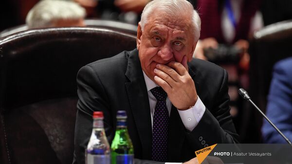 Председатель коллегии Евразийской экономической комиссии Михаил Мясникович на заседании Евразийского межправительственного совета (19 ноября 2021). Еревaн - Sputnik Армения