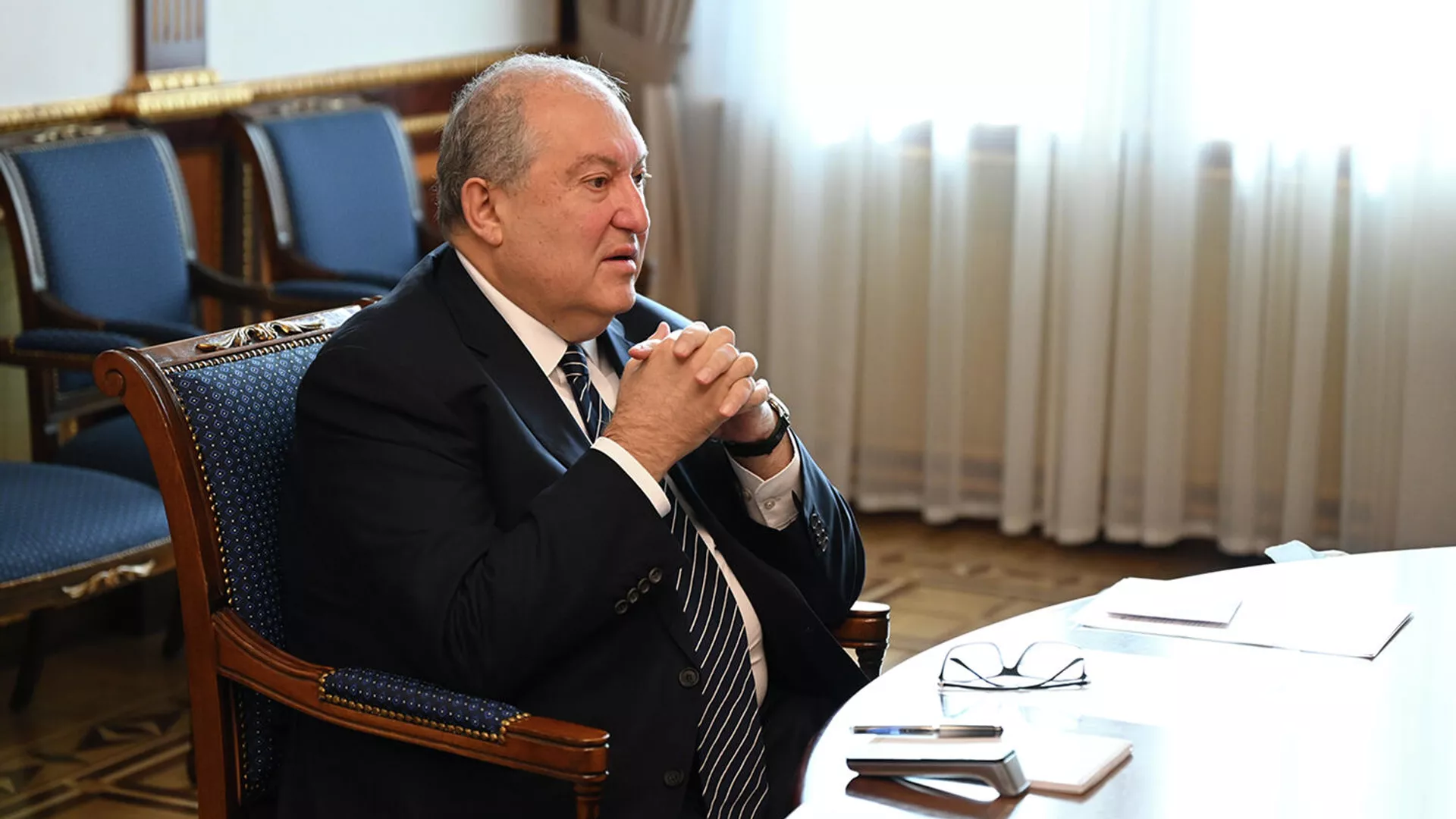 Президент Армен Саркисян принял председателя партии Справедливая Армения Норайра Норикяна (1 декабря 2021). Еревaн - Sputnik Армения, 1920, 20.01.2022