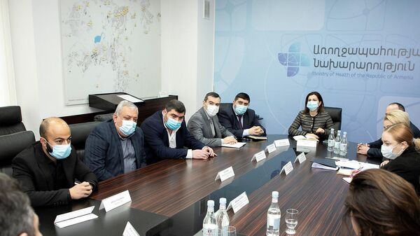 Առողջապահության նախարար Անահիտ Ավանեսյանն ընդունել է ռուսական օժանդակ տեխնոլոգիաների արտադրությամբ զբաղվող մի շարք ընկերությունների ներկայացուցիչների (21 դեկտեմբերի, 2021թ)․ Երևան - Sputnik Արմենիա