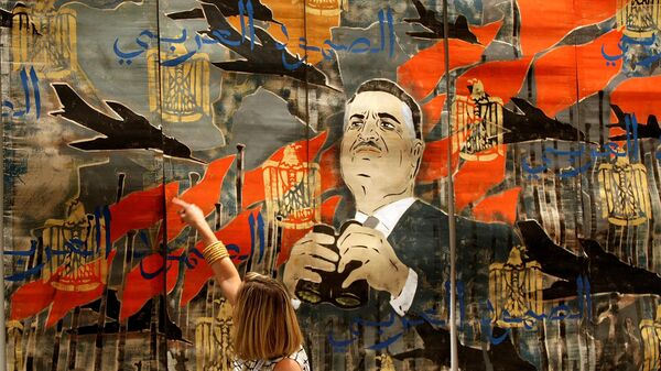 Հայ-եգիպտացի նկարիչ Շանթ Ավետիսյանի կտավը Art Dubai ցուցահանդեսի բացումից մեկ օր առաջ (16 մարտի, 2010թ)․ Դուբայ - Sputnik Արմենիա
