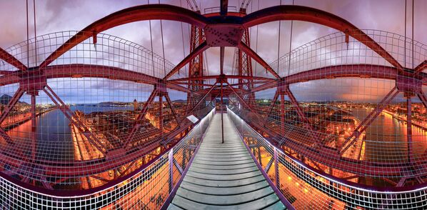 Բիսկայան կամուրջ, որը հայտնի է նաև Կախովի կամուրջ անունով. լուսանկարիչ&#x60; Պեդրո Լուիս Աջուրիագուերա Սայզ - Sputnik Արմենիա