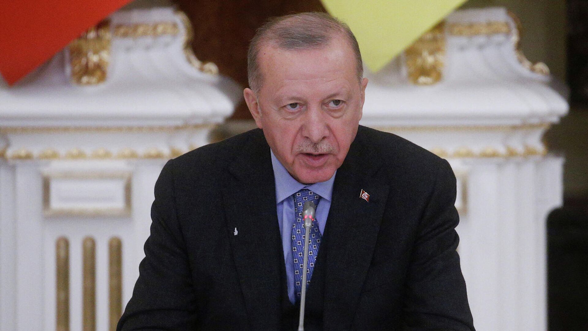 Президент Турции Реджеп Тайип Эрдоган на пресс-конференции (3 февраля 2022). Киев - Sputnik Армения, 1920, 02.03.2022