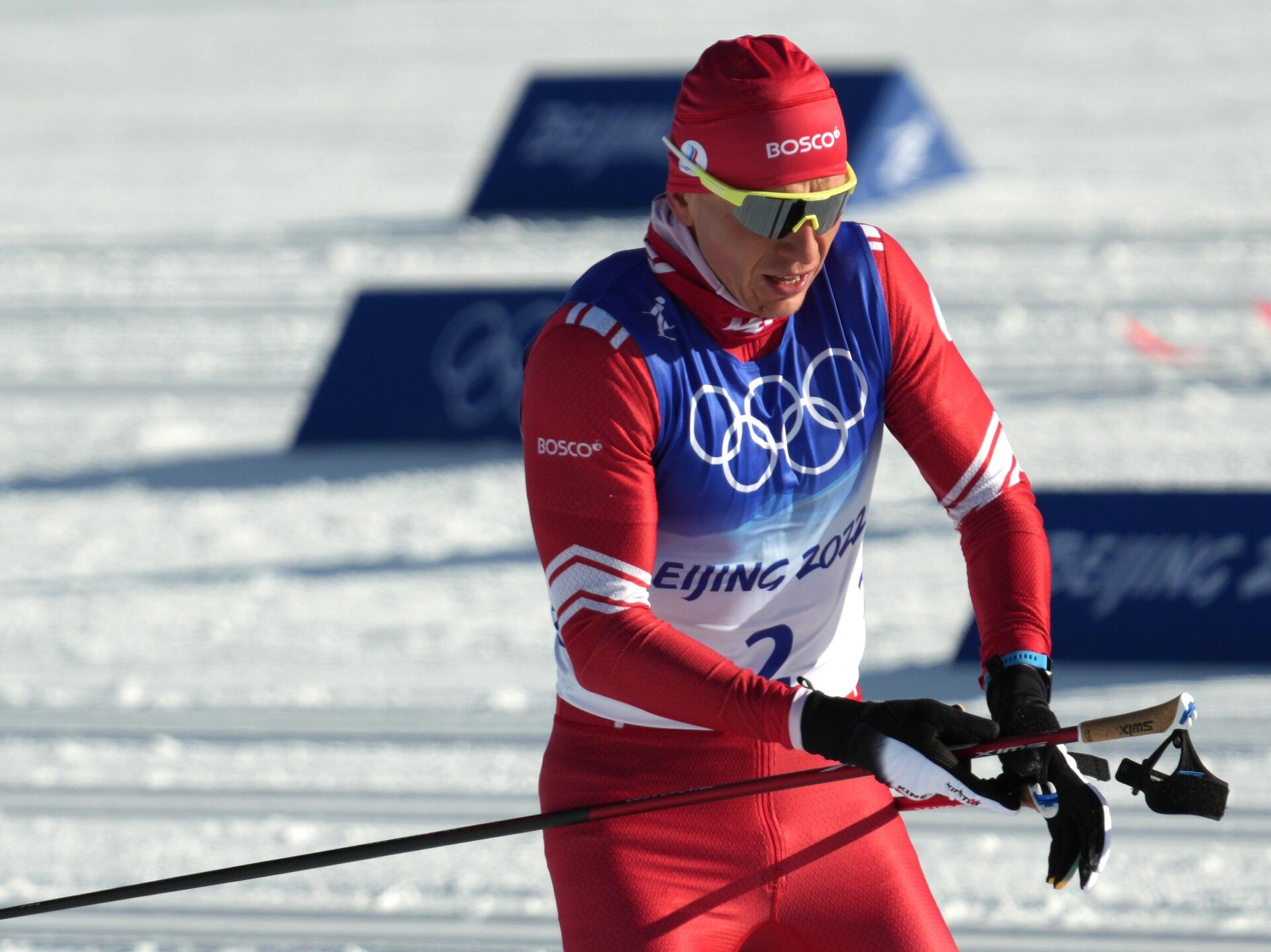 Российский олимпийский лыжник. Большунов и Спицов скиатлон.
