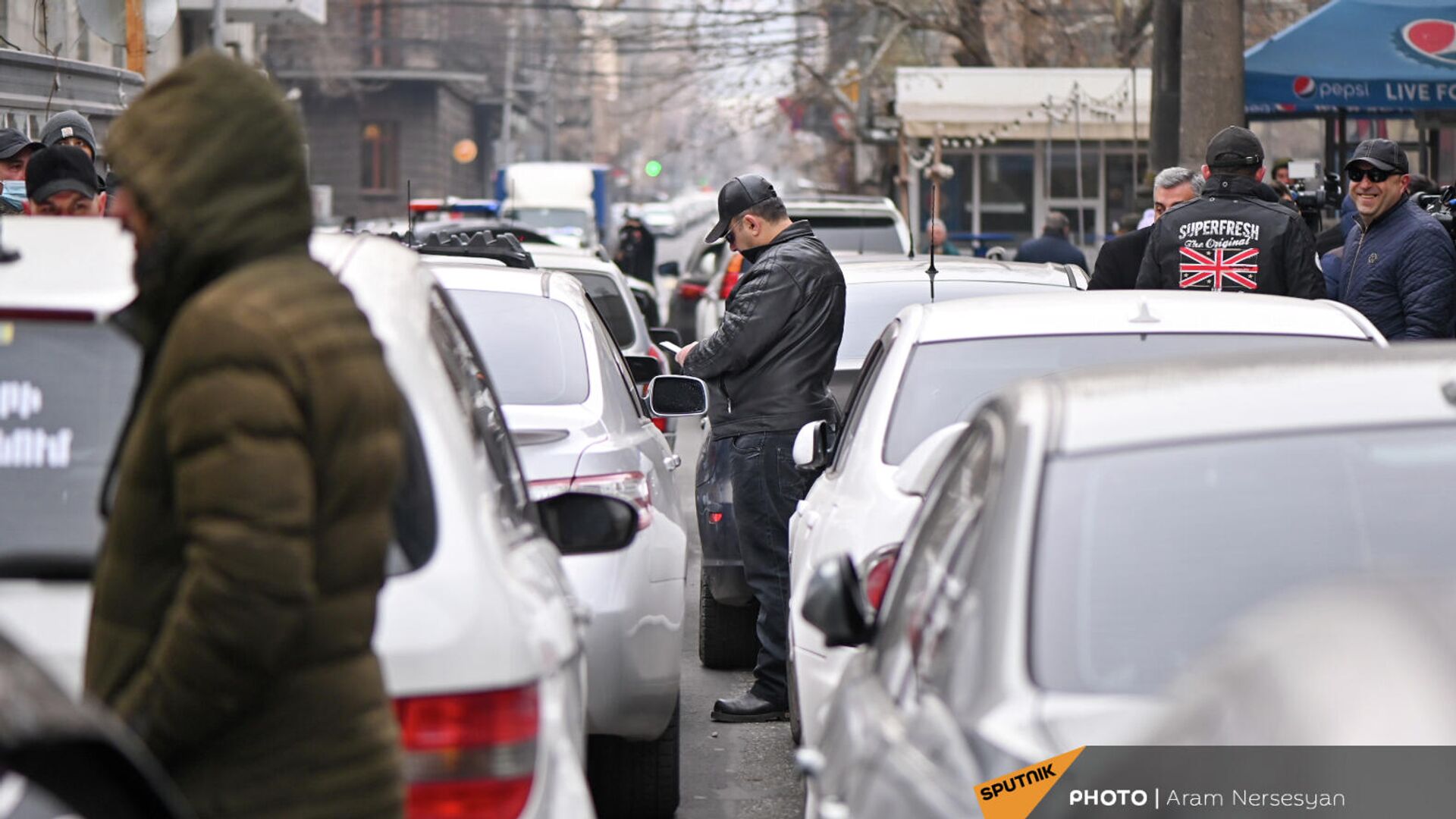 Акция протеста водителей против подорожания ОСАГО (18 февраля 2022). Еревaн - Sputnik Армения, 1920, 14.06.2022