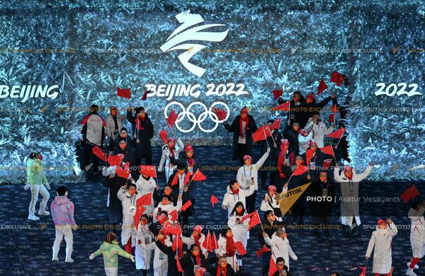 Участники церемонии закрытия XXIV зимних Олимпийских игр в Пекине - Sputnik Армения