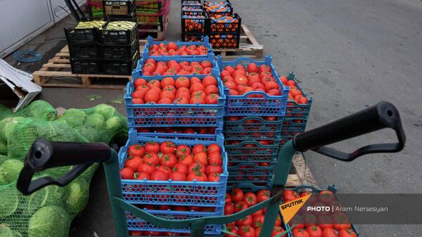 Оптовый рынок сельхозпродукции в селе Айанист - Sputnik Армения