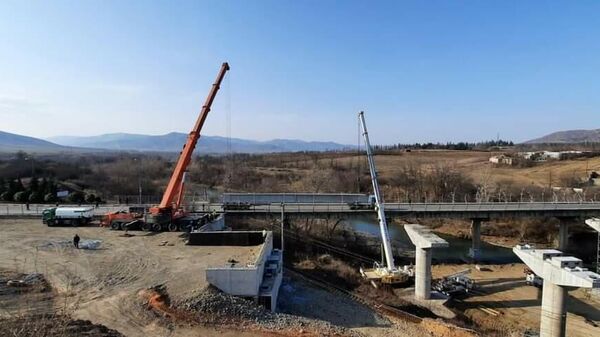 Строительство нового моста через реку Дебед на армяно-грузинской границе - Sputnik Армения