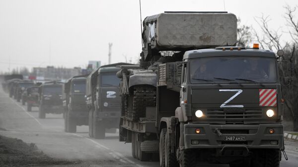 Колонна военной техники ВС РФ  - Sputnik Армения