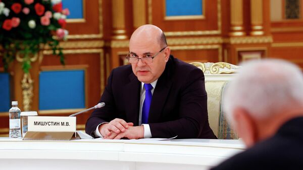 Михаил Мишустин на заседании межправсовета ЕАЭС, 25 февраля 2022 - Sputnik Армения