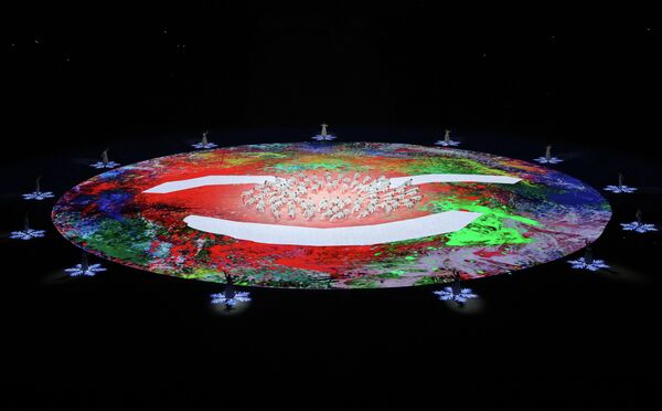 Лазерное шоу на церемонии открытия  - Sputnik Армения