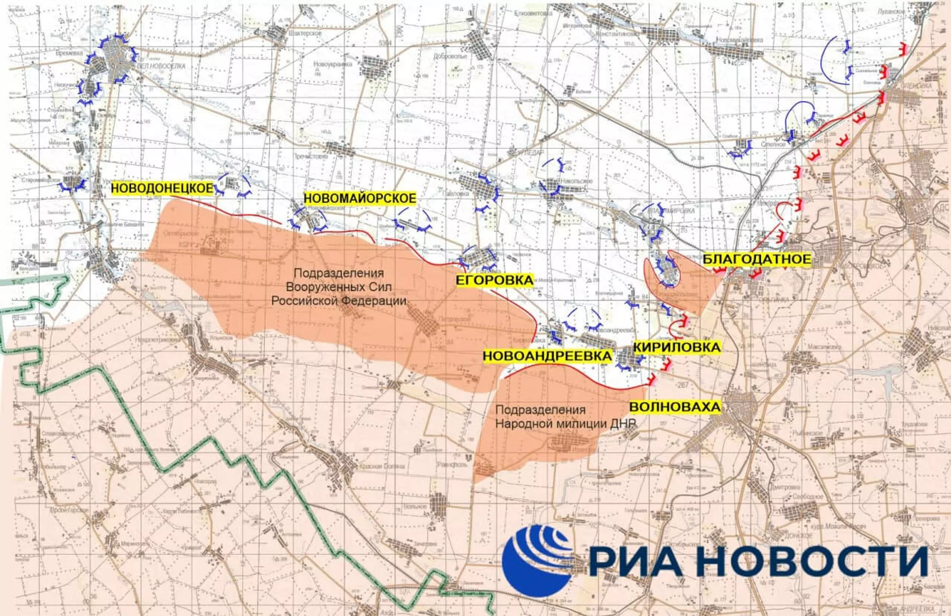 Минобороны РФ: российские войска, продолжая наступление, вышли на рубеж Новодонецкое - Новомайорское - Егоровка - Sputnik Արմենիա, 1920, 11.03.2022