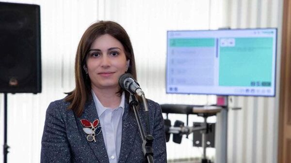 Анаит Аванесян на открытии реабилитационного центра для военнослужащих (15 марта 2022). Ванадзор - Sputnik Армения