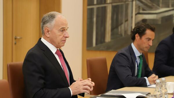 Министр иностранных дел Арарат Мирзоян встретился с первым заместителем Генерального секретаря НАТО Мирчей Джоанэ (17 марта 2022). Брюссель - Sputnik Армения