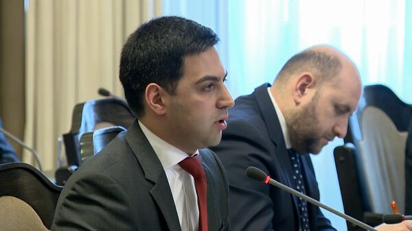 Председатель Комитета государственных доходов Рустам Бадасян на очередном заседании правительства Армении (24 марта 2022). Еревaн - Sputnik Армения