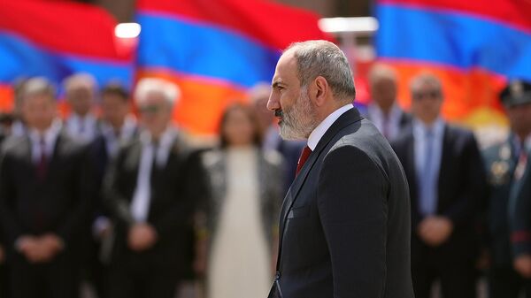 Премьер-министр Никол Пашинян на мероприятии, посвященном началу работы подразделения патрульной службы Лорийской области (16 апреля 2022). Ванадзор - Sputnik Армения