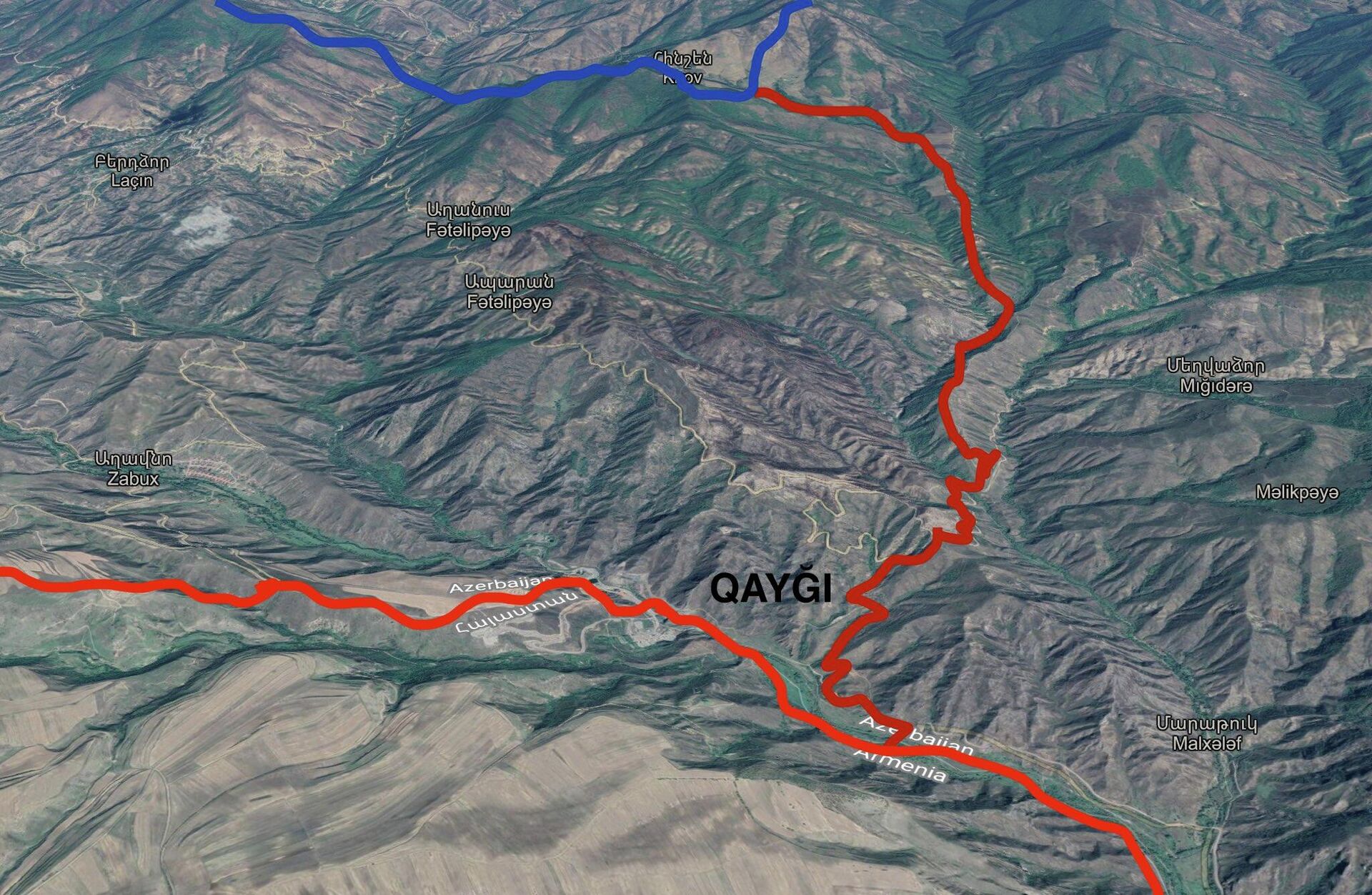Возможный маршрут новой дороги из Армении в Нагорный Карабах - Sputnik Армения, 1920, 19.04.2022