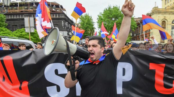 Акция протеста Стоп, Никол (28 апреля 2022). Еревaн - Sputnik Армения