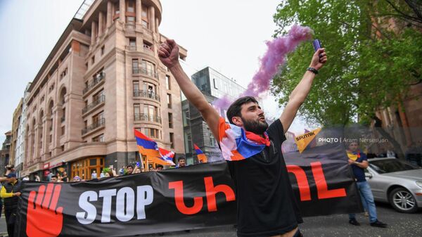 Акция протеста Стоп, Никол (28 апреля 2022). Еревaн - Sputnik Армения