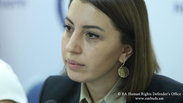 Пресс-конференция защитника прав человека Кристине Григорян (3 мая 2022). Еревaн - Sputnik Армения