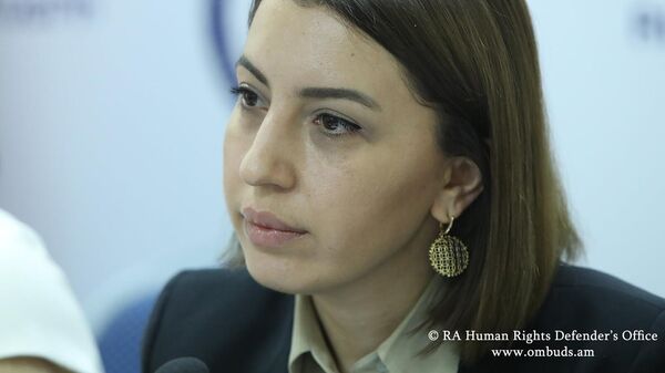 Пресс-конференция защитника прав человека Кристине Григорян (3 мая 2022). Еревaн - Sputnik Армения