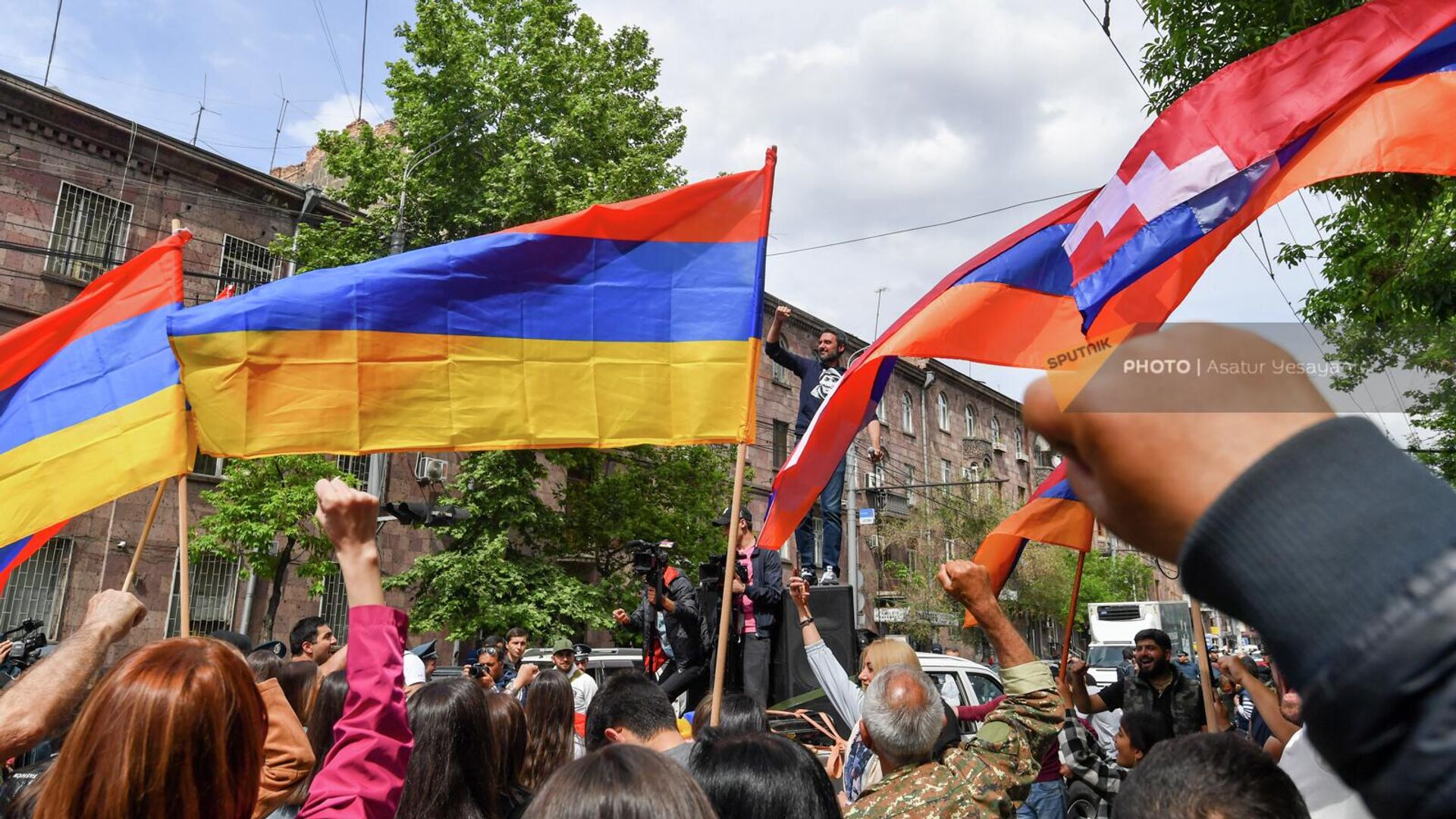 Оппозиция проводит шествие в административном районе Шенгавит (10 мая 2022). Еревaн - Sputnik Армения, 1920, 23.05.2022