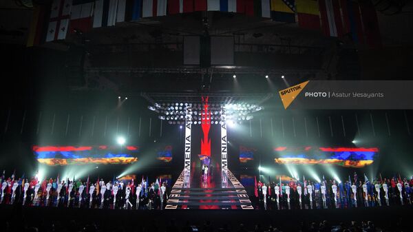 Делегация Армении на церемонии открытия -Чемпионата Европы по боксу среди мужчин (22 мая 2022). Еревaн - Sputnik Армения