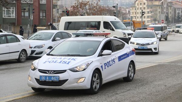 Автомобили полиции на улице в Анкаре - Sputnik Армения