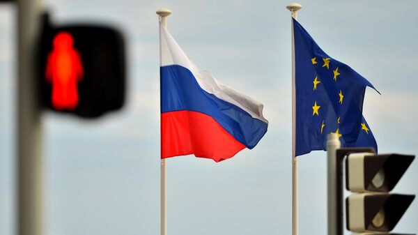 Флаги России и ЕС - Sputnik Армения
