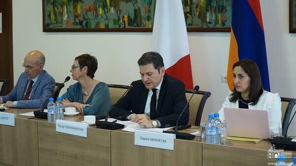 Встреча в рамках Армяно-французского экономического сотрудничества на 2021-2026 годы, направленная на реализацию положений дорожной карты (8 июня 2022). Еревaн - Sputnik Армения