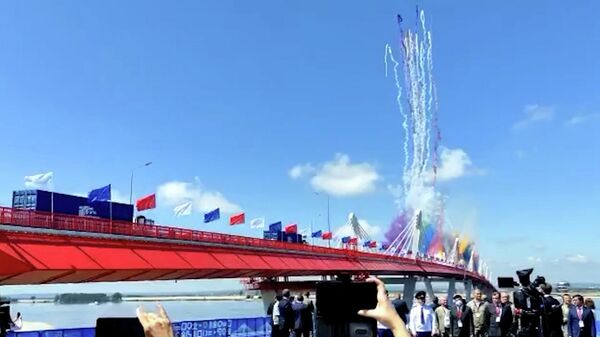 Первый автомобильный мост между Россией и Китаем открыли в Благовещенске – по нему поехали грузовики - Sputnik Армения