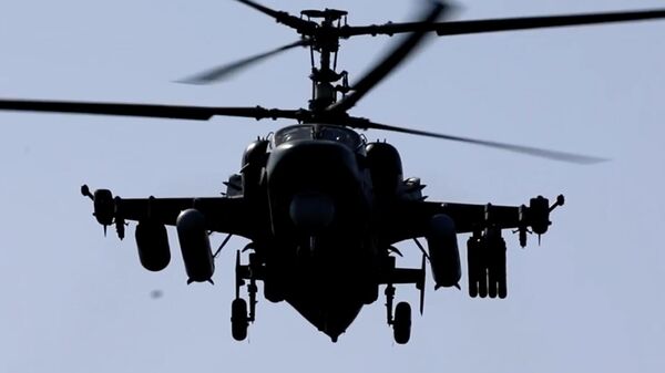 Ударный вертолет Ка-52 ВС РФ на боевом вылете - Sputnik Армения