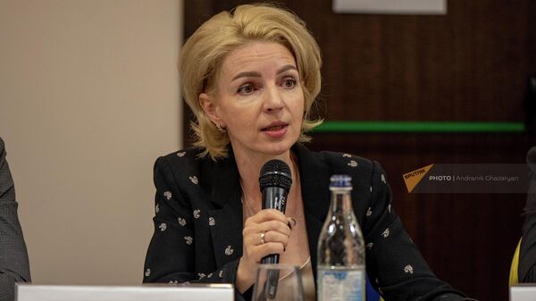 Торговый представитель России в Армении Анна Донченко на бизнес-форуме Армения и Удмуртия։ Doing Business (22 июня 2022). Еревaн - Sputnik Армения