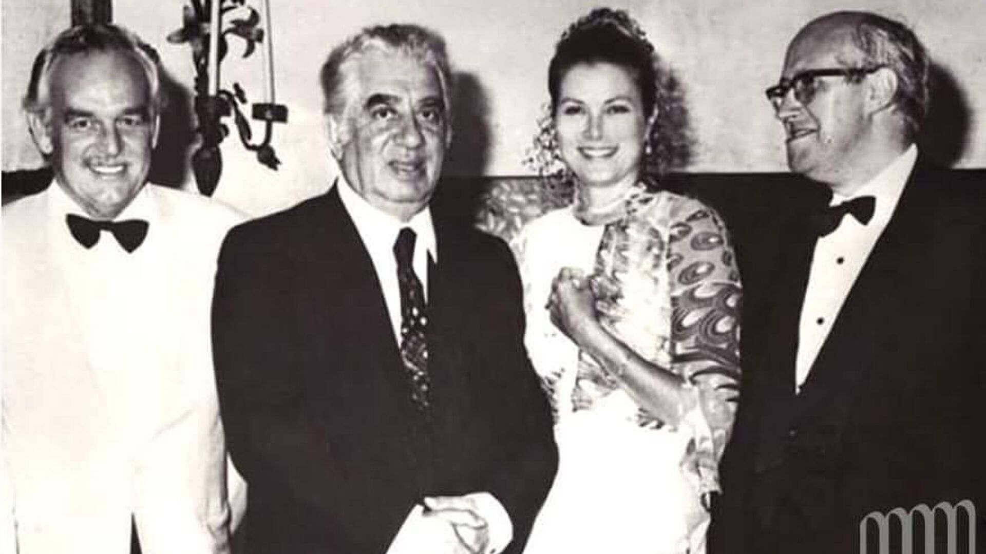 Արամ Խաչատրյանի և Ռոստրոպովիչի 1973 թ.-ին Մոնակո այցելության ժամանակ արքայազն Ռենե lll-ի և արքայադուստր Գրեյս Քելլիի հետ արված լուսանկարը - Sputnik Արմենիա, 1920, 20.07.2022