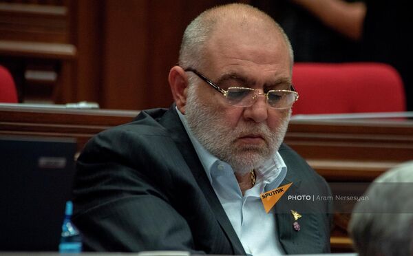 Депутат от фракции РПА Сейран Сароян на внеочередном заседании НС (19 июня). Еревaн - Sputnik Армения